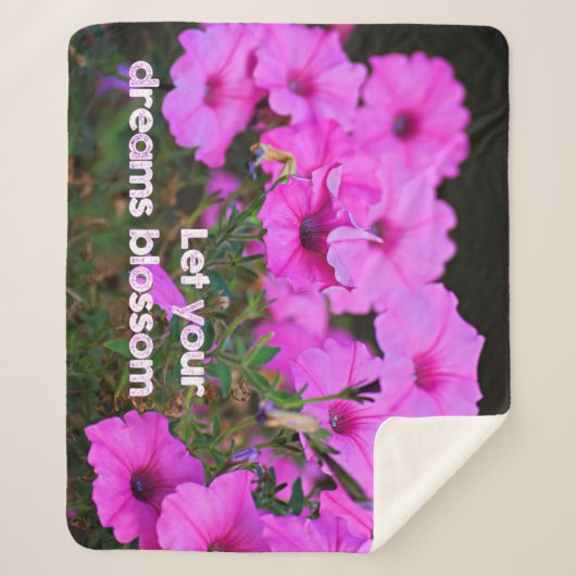 Laat je dromen bloesem bloeien sherpa deken (Voorkant)