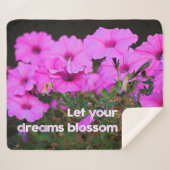 Laat je dromen bloesem bloeien sherpa deken (Voorkant (horizontaal))