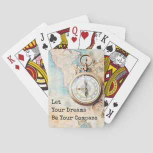 Laat je dromen je kompas zijn pokerkaarten