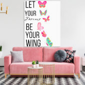 Laat je dromen Motivatie zijn Canvas Afdruk (Insitu (Woonkamer))