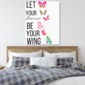 Laat je dromen Motivatie zijn Canvas Afdruk (Insitu (Slaapkamer))