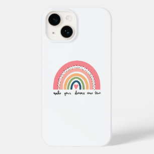 Laat je dromen uitkomen met echte regenboog Case-Mate iPhone 14 hoesje