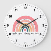 Laat je dromen uitkomen met echte regenboog grote klok (Voorkant)