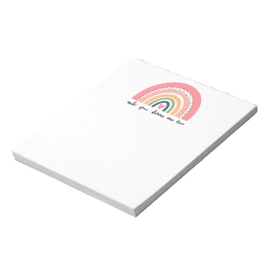 Laat je dromen uitkomen met echte regenboog notitieblok (Gedraaid)