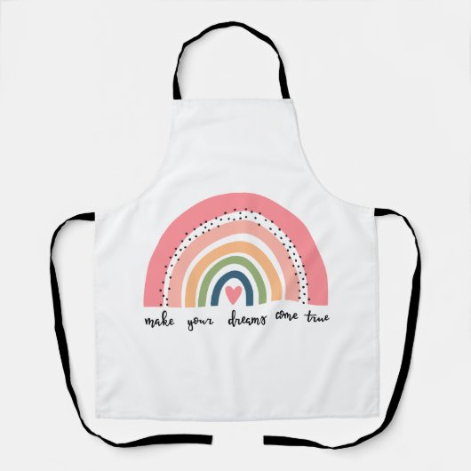 Laat je dromen uitkomen met echte regenboog schort (Voorkant)
