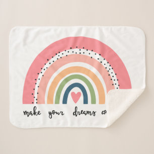 Laat je dromen uitkomen met echte regenboog sherpa deken