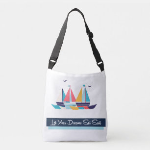 Laat je dromen zeiltas instellen crossbody tas
