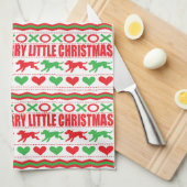 Laat je eigen kleine kerkerkerst theedoek (Quarter Fold)