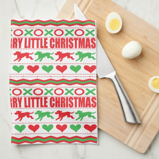 Laat je eigen kleine kerkerkerst theedoek (Quarter Fold)