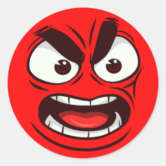 Laat je emoties met deze gedurfde en gedurfde vib  ronde sticker