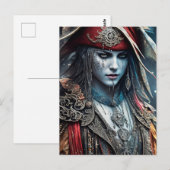 Laat je fantasie los met ons Pirate Girl Briefkaart (Voorkant / Achterkant)