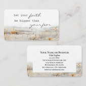 Laat je geloof groter zijn dan angst Christelijk Q Visitekaartje (Voorkant / Achterkant)