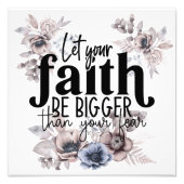 Laat je geloof groter zijn dan je Poster van angst (Voorkant)