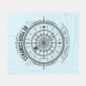 Laat je hart je kompas zijn fleece deken (Voorkant (Horizontaal))