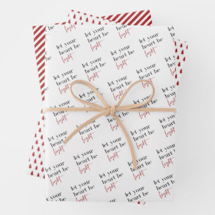 Laat je hart licht rood zijn inpakpapier vel