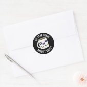 Laat je innerlijke Brewty Shine Coffee Pun donker Ronde Sticker (Envelop)