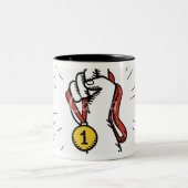 Laat je innerlijke kampioen los tweekleurige koffiemok (Center)