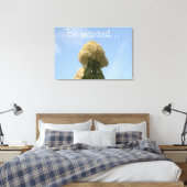 Laat je inspireren door Hydrangea Blue Sky Canvas Afdruk (Insitu (Slaapkamer))