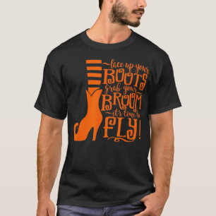 Laat je laarzen omhoog, pak je kamer haar tijd om t-shirt
