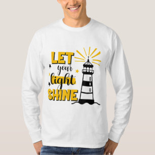 Laat je licht Christelijk geloof schijnen Jezus Go T-shirt