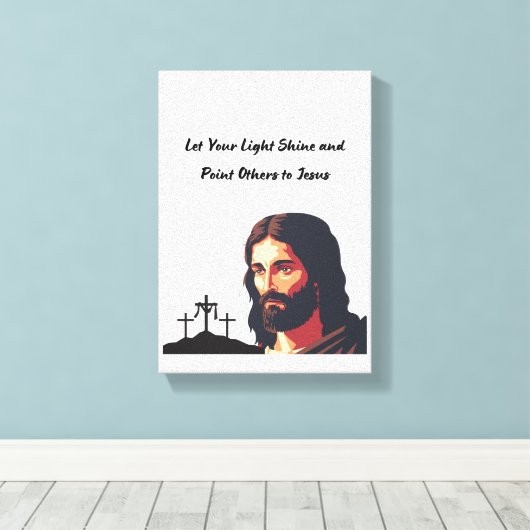 Laat je licht schijnen canvas afdruk (Insitu (Houten vloer))