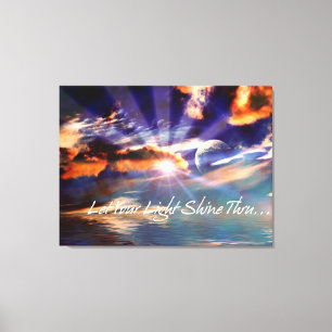 Laat je licht schijnen door kunst Ingepakte canva Canvas Afdruk