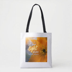 🌞Laat je licht schijnen! Inspirerende Schrift 📚� Draagtas