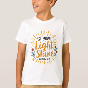 Laat je licht schijnen Matteüs 5:16 Quote Jongen T-shirt