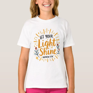 Laat je licht schijnen Mattheüs 5:16 Citaat Meis T-shirt