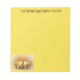 Laat je licht schijnen notitieblok