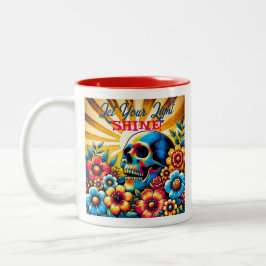 Laat je licht schijnen! tweekleurige koffiemok