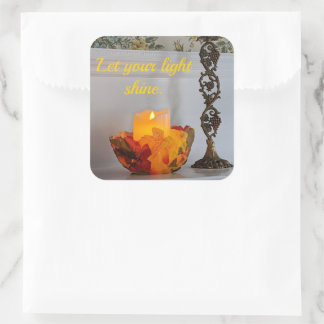 Laat je licht schijnen. vierkante sticker