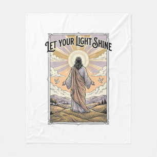 Laat je licht schijnen Vintage geloof Fleece Deken