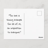 Laat je licht schijnen voor anderen, Matteüs 5:16 Briefkaart (Achterkant)