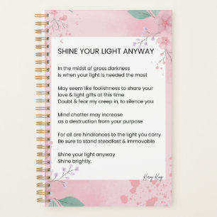 Laat je licht toch schijnen Gedicht Poëzie Planner