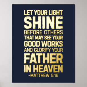 Laat je licht voor anderen schijnen, Matthew 5:16 Folie Afdrukken