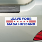 Laat je MAGA-man achter Bumpersticker (Op auto)