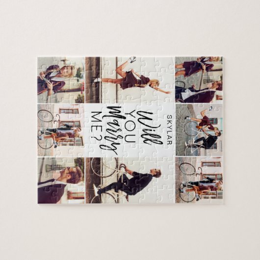 Laat je me script en aangepaste fotocollage samenv legpuzzel (Horizontaal)