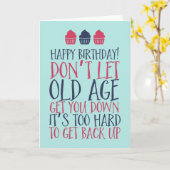 Laat je niet in de boze Birthday neerhalen. Kaart (Gele Bloem)