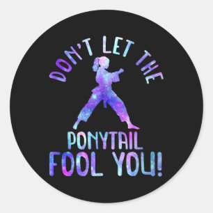 Laat je niet voor de gek houden door de paardensta ronde sticker