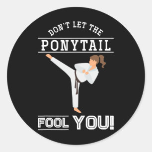 Laat je niet voor de gek houden door de paardensta ronde sticker