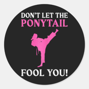 Laat je niet voor de gek houden door de paardensta ronde sticker