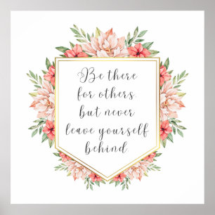 Laat je nooit achter poster