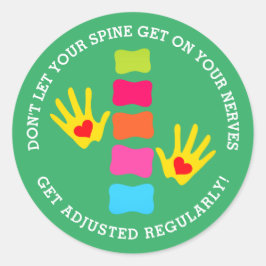 Laat je ruggengraat niet op je zenuwen werken Chir Ronde Sticker
