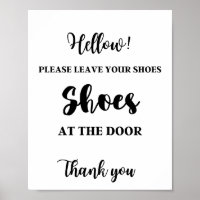 laat je schoenen aan de deur staan