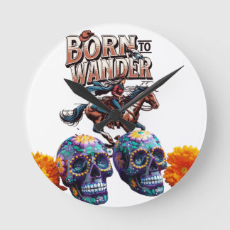 Laat je stijl los met muurkunst ronde klok