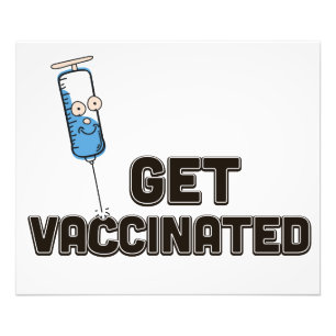 Laat je vaccineren foto afdruk
