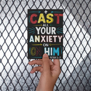 Laat je zorgen los, omarm de vrede briefkaart