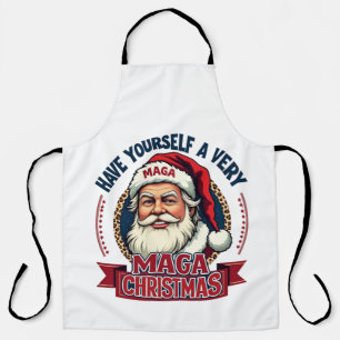 Laat jezelf een zeer Maga Kerstmis Trump Winnen Schort
