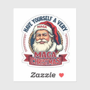 Laat jezelf een zeer Maga Kerstmis Trump Winnen Sticker